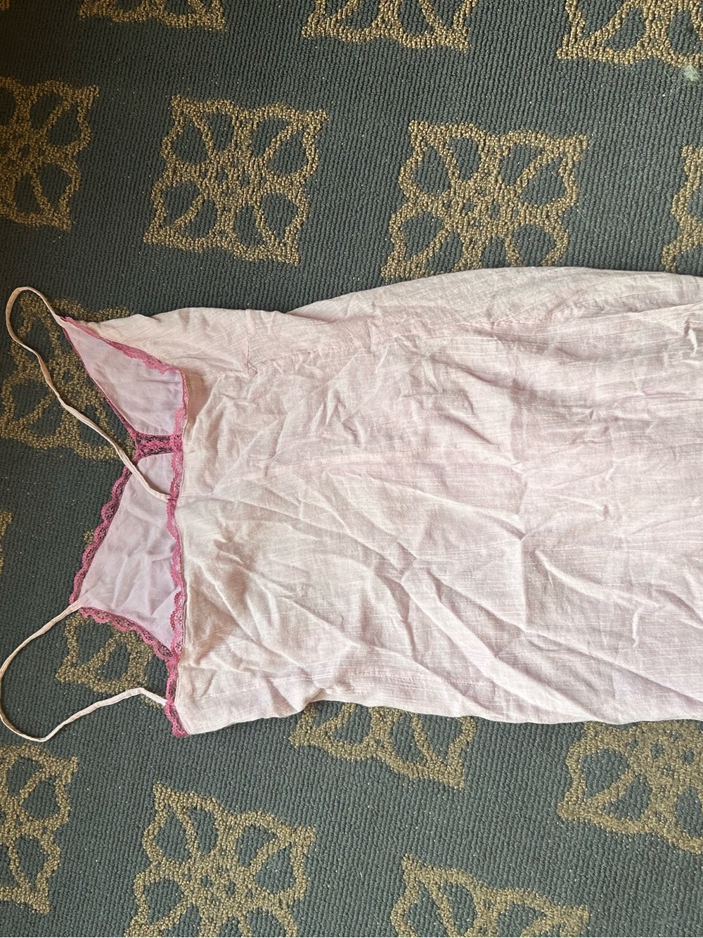 Free People Pale Pink Lace-Trim Slip Dress - Picture 10 of 11